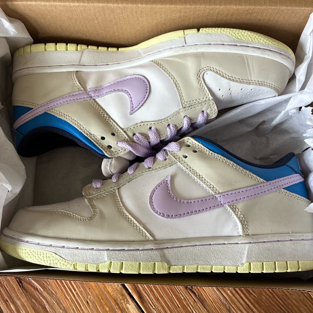 Nike Dunk Low Khaki Blue Pink